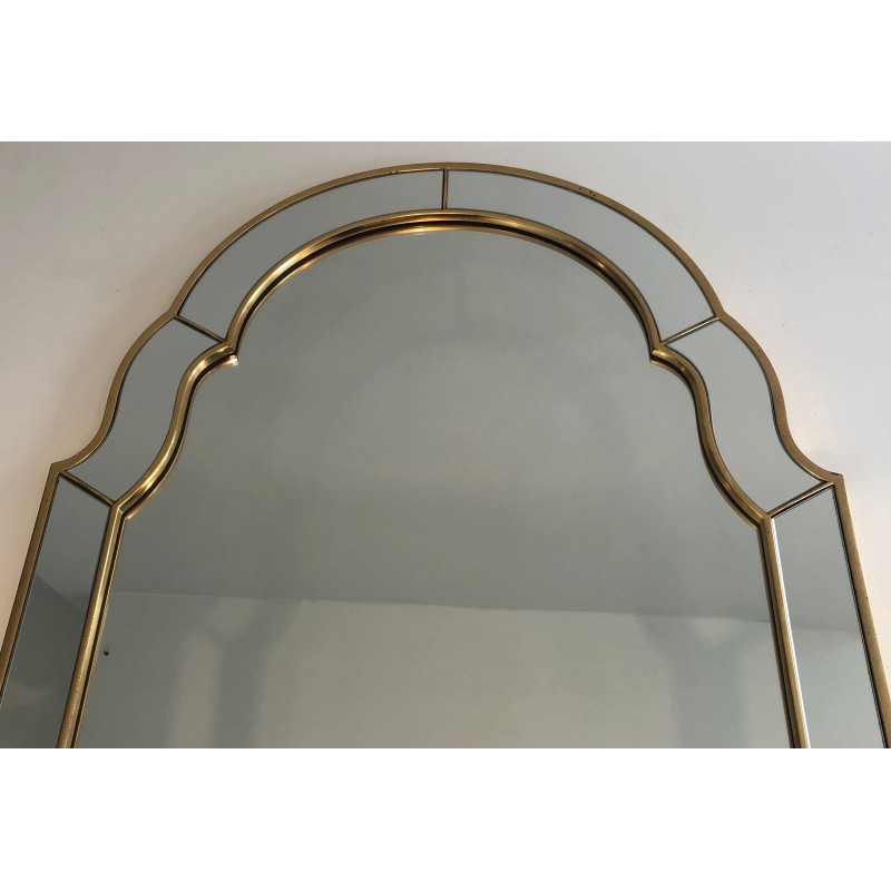 Gilt Wood Glazing Beads Mirror, circa 1970