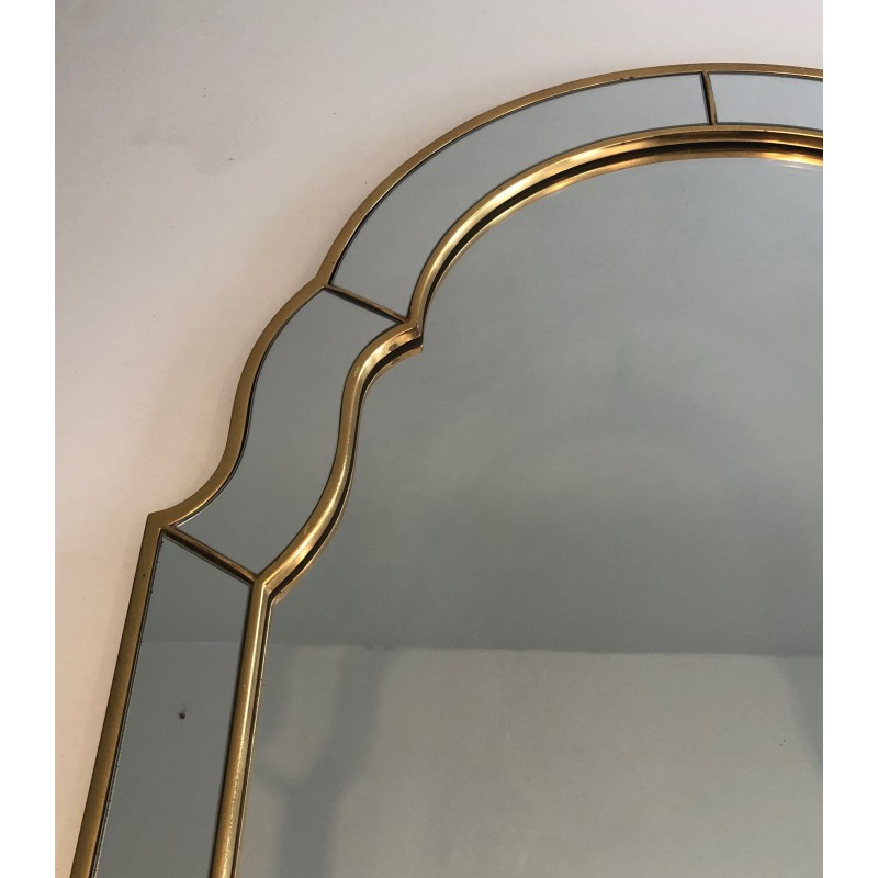 Gilt Wood Glazing Beads Mirror, circa 1970