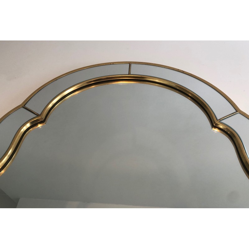 Miroir à Pare-Closes en Bois Doré, Vers 1970