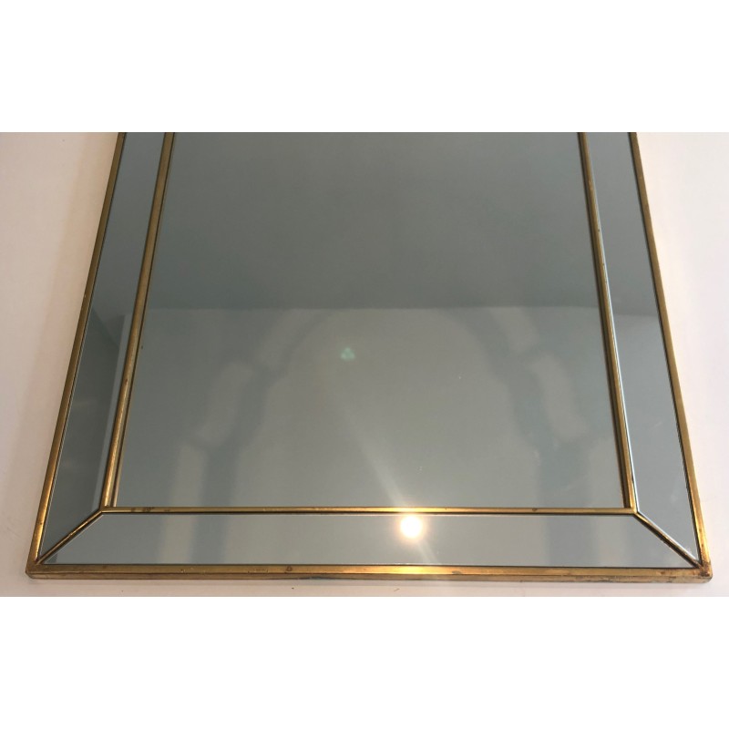 Miroir à Pare-Closes en Bois Doré, Vers 1970