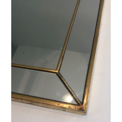 Gilt Wood Glazing Beads Mirror, circa 1970