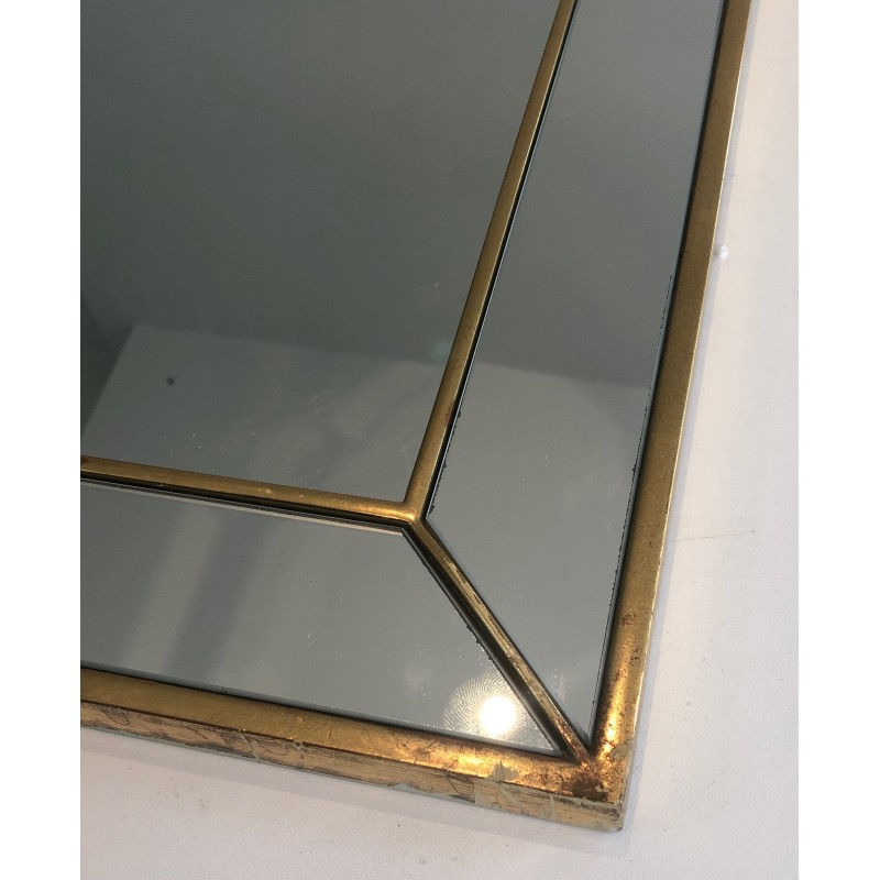 Gilt Wood Glazing Beads Mirror, circa 1970