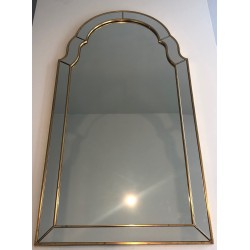 Gilt Wood Glazing Beads Mirror, circa 1970
