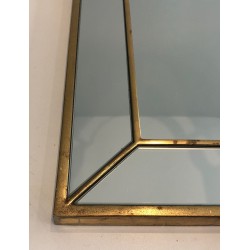 Gilt Wood Glazing Beads Mirror, circa 1970