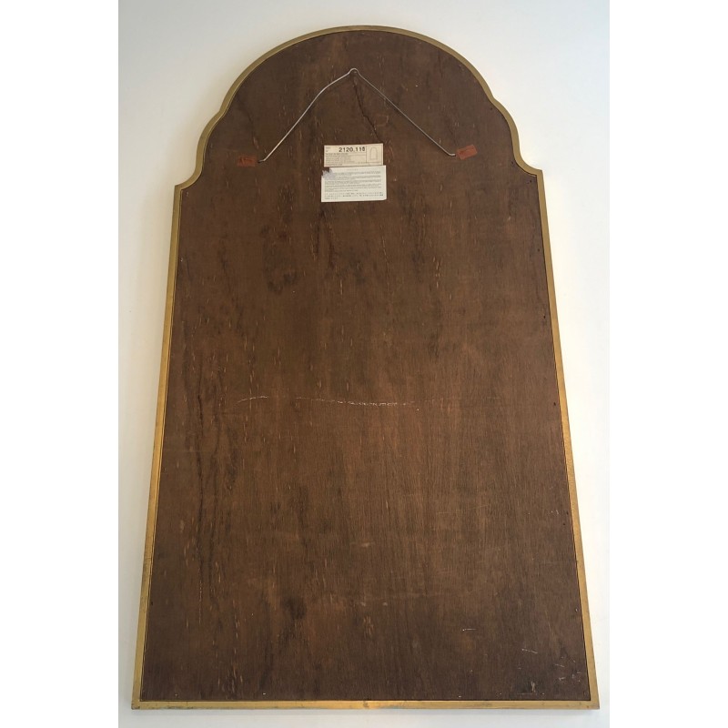 Miroir à Pare-Closes en Bois Doré, Vers 1970