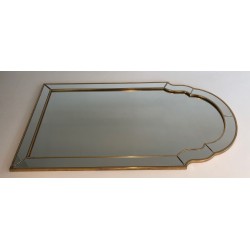 Miroir à Pare-Closes en Bois Doré, Vers 1970