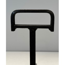 Pair of Wrought Iron Andirons, French Work, circa 1940