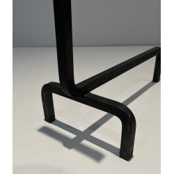 Pair of Wrought Iron Andirons, French Work, circa 1940