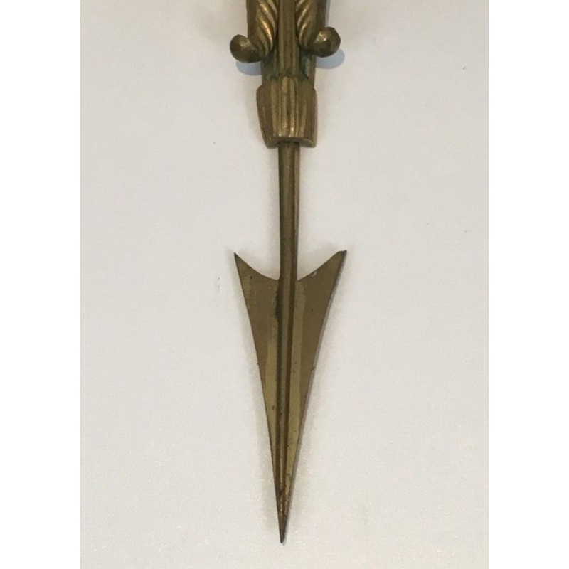 Pair of Bronze Wall Sconces with Quiver, Arrow and Eagle Heads | French Work, circa 1920