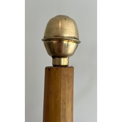 Rattan and Brass Freestanding Coat Rack, French Work, circa 1970