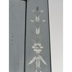 Venetian Mirror with Flower Garland Decoration, Italian Work, circa 1950