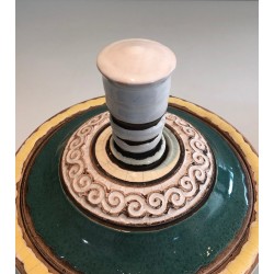 Pot Couvert en Céramique Signé Paul Dordet (1896–1996), Travail Français, Vers 1970