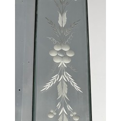 Miroir de Venise à Guirlandes de Fleurs, Travail Italien, Vers 1950