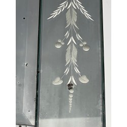 Venetian Mirror with Flower Garland Decoration, Italian Work, circa 1950