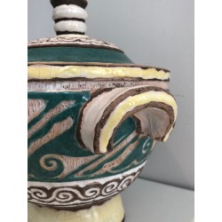 Ceramic Covered Pot Signed by Paul Dordet (1896–1996), French Work, circa 1970