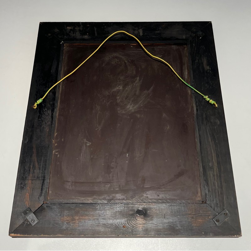 Venetian Mirror with Flower Garland Decoration, Italian Work, circa 1950