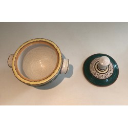 Ceramic Covered Pot Signed by Paul Dordet (1896–1996), French Work, circa 1970