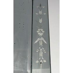 Venetian Mirror with Flower Garland Decoration, Italian Work, circa 1950