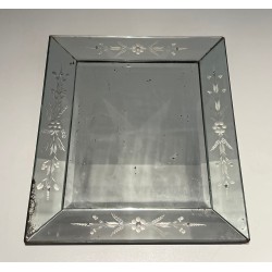Venetian Mirror with Flower Garland Decoration, Italian Work, circa 1950