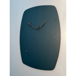 Oval Mirror in Clear and Smoked Glass by Fontana Arte, Italian Work, circa 1970