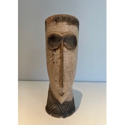 Sculpture Africanisante en Céramique, Travail Africain, Vers 1970