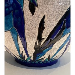 Ceramic "Deer and Doe" Planter Signed, Marked and Numbered by Charles Catteau for Keramis, Belgian Work, circa 1924