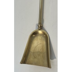 Nécessaire de Feu Design en Métal Laqué Noir et Laiton sur Pied, Travail Français, Vers 1970