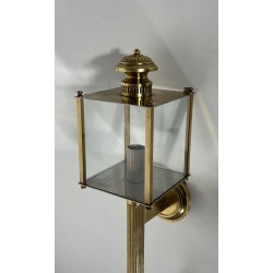 Pair of Neoclassical Style Brass Lanterns Wall Lights by Maison Jansen