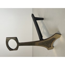 Paire de Chenets en Laiton et Fer Forgé de Style Arts & Crafts, Travail Français, Vers 1970