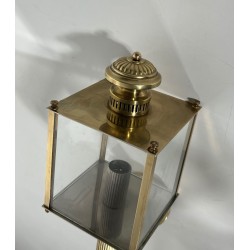 Pair of Neoclassical Style Brass Lanterns Wall Lights by Maison Jansen