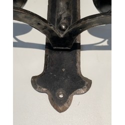 Suite de Six Appliques en Fer Forgé. Travail Français. Vers 1950