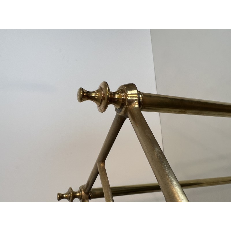 Square Brass and Cast Iron Umbrella Stand, French Work, circa 1900
