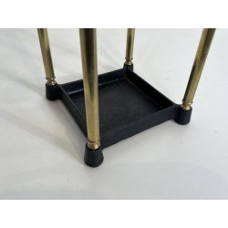 Square Brass and Cast Iron Umbrella Stand, French Work, circa 1900