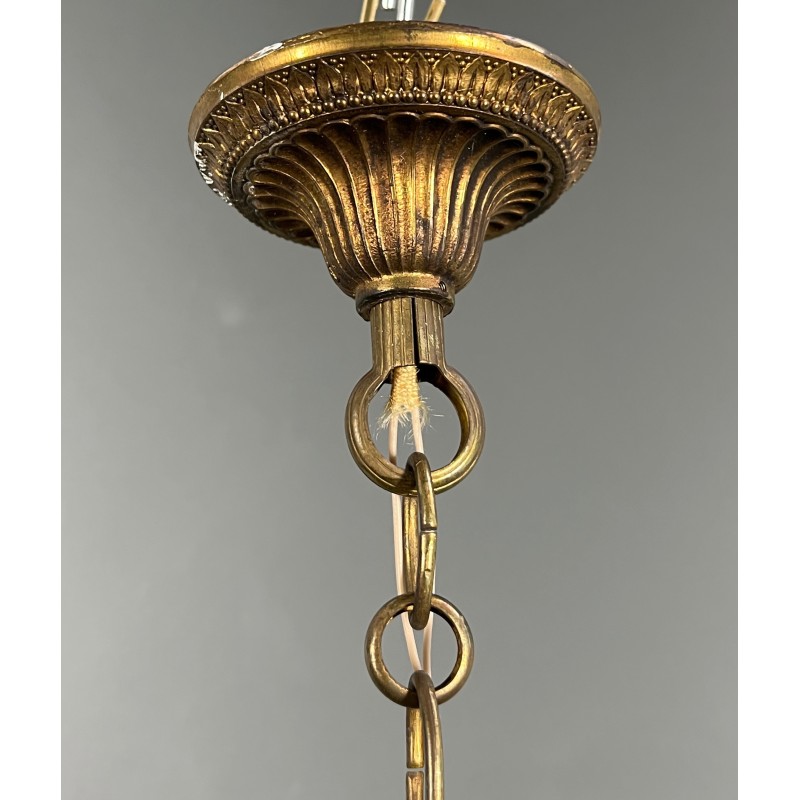 Lustre en Bronze et Cristaux de Style Louis XVI, Travail Français, vers 1900
