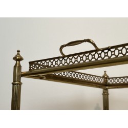 Paire de Tables Roulantes Carrées à Plateaux Supérieurs Amovibles par la Maison Jansen, Travail Français, vers 1940