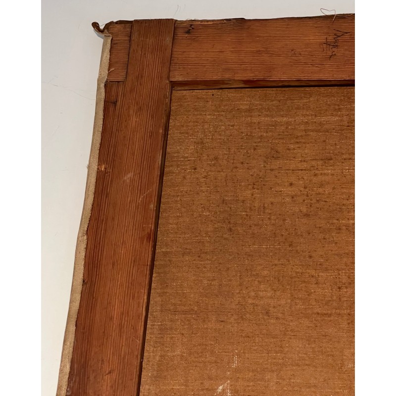 Oil on Canvas "The Woman with the Swan" by Luis Sanchez de la Peña, Spain, 1914