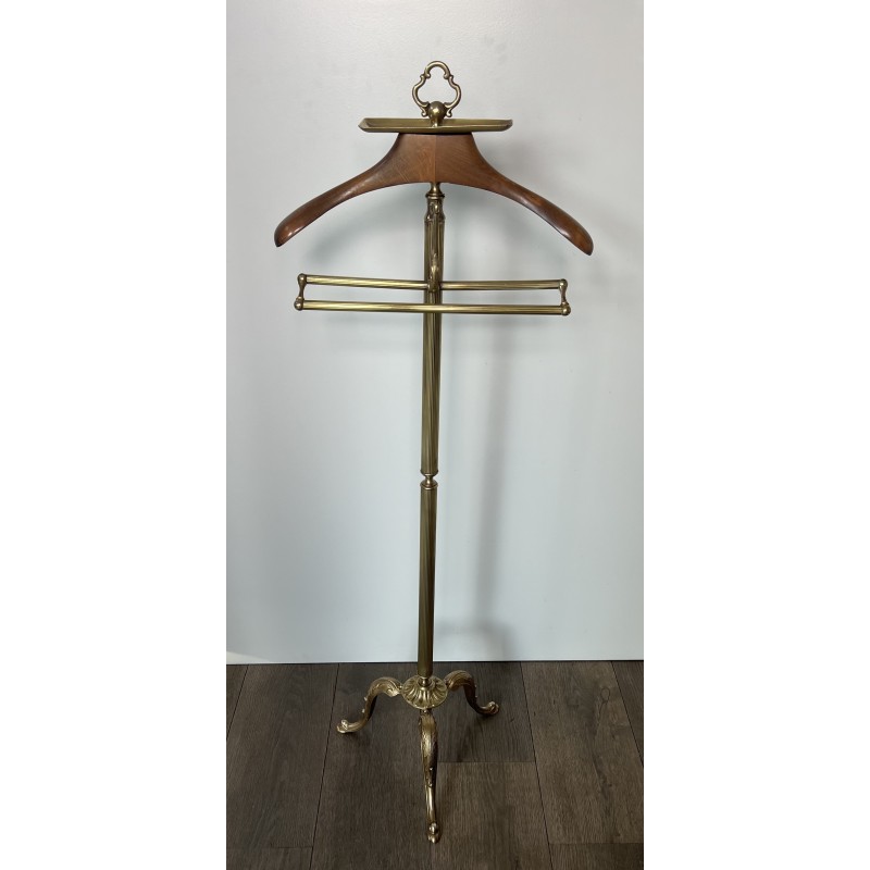 Valet de Nuit de Style Néoclassique en Laiton et Bois