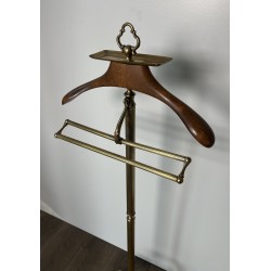 Valet de Nuit de Style Néoclassique en Laiton et Bois