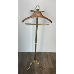 Valet de Nuit de Style Néoclassique en Laiton et Bois