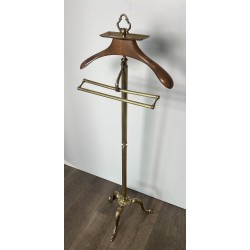 Valet de Nuit de Style Néoclassique en Laiton et Bois