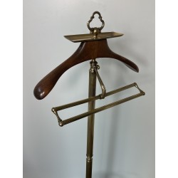 Neoclassical Brass and Wood Gentleman's Valet Stand, French Work, circa 1940