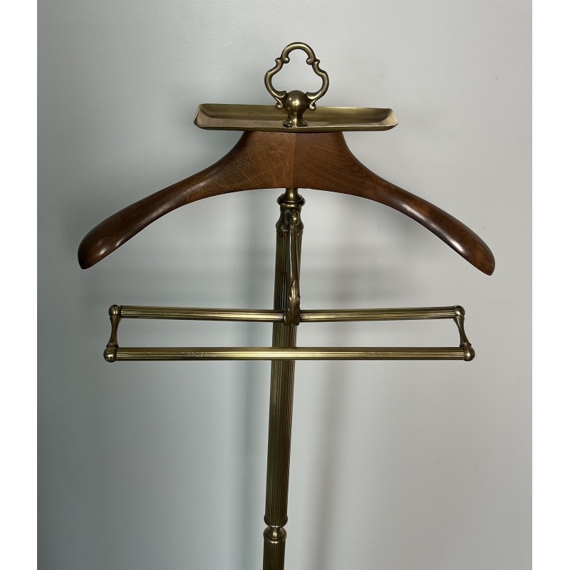 Valet de Nuit de Style Néoclassique en Laiton et Bois