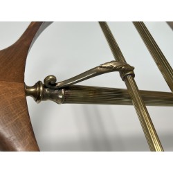Neoclassical Brass and Wood Gentleman's Valet Stand, French Work, circa 1940