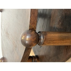 Brutalist Solid Oak Coffee Table by Charles Dudouyt, French Work, circa 1940-1950