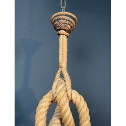 Rope Anchor Chandelier by Adrien Audoux & Frida Minet, French Work, circa 1950