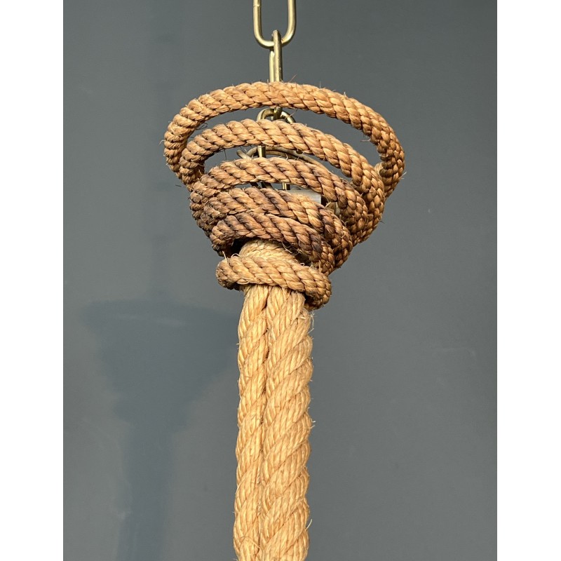 Lustre en Corde en Forme d'Ancre par Adrien Audoux & Frida Minet, Travail Français, vers 1950