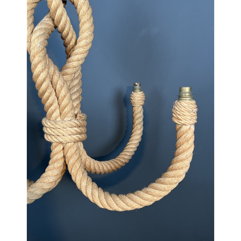 Rope Anchor Chandelier by Adrien Audoux & Frida Minet, French Work, circa 1950