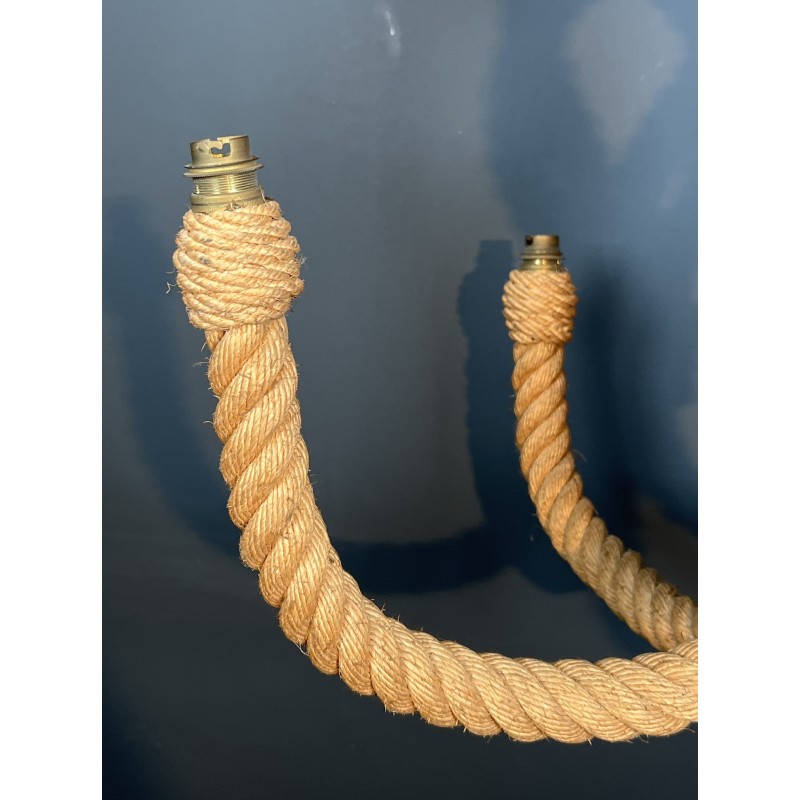 Lustre en Corde en Forme d'Ancre par Adrien Audoux & Frida Minet, Travail Français, vers 1950