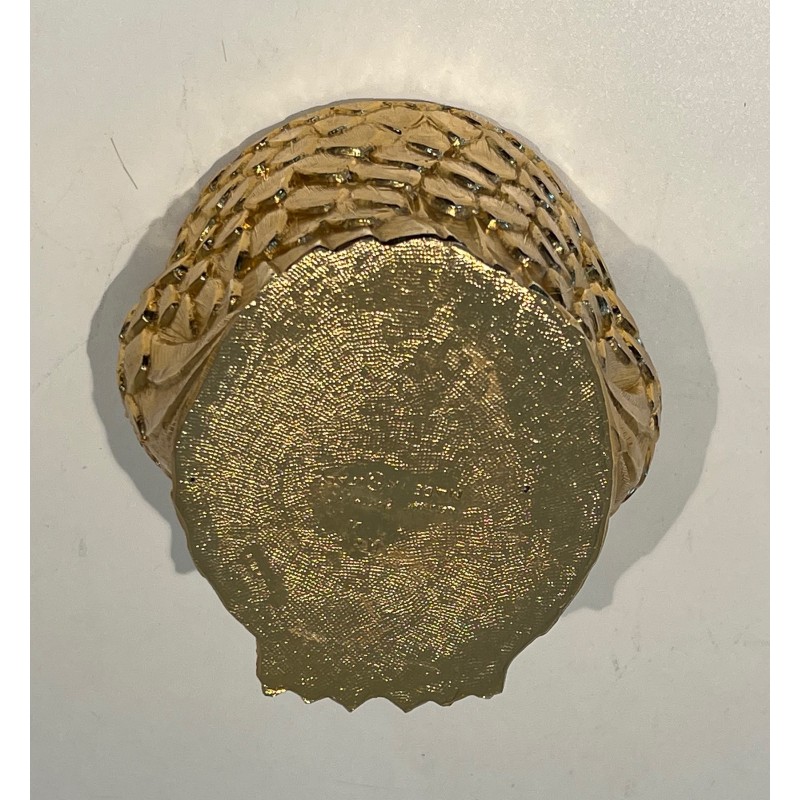 Gilt Metal Owl Ice Bucket by Mauro Mainetti, Italian Work, circa 1970