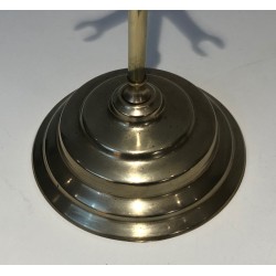 Neoclassical Style Brass Fireplace Tools, French Work, circa 1970